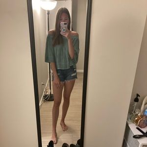 Young fabulous and Broke Off the Shoulder Shirt